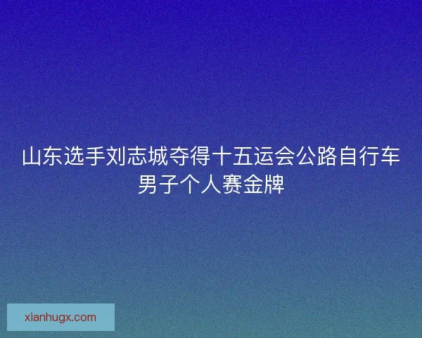 山东选手刘志城夺得十五运会公路自行车男子个人赛金牌